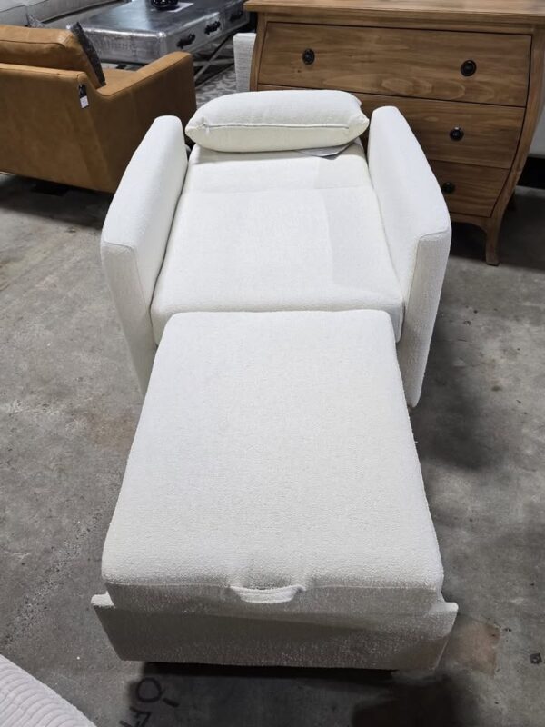Serta Boucle Convertible Sleeper Chair - Image 4