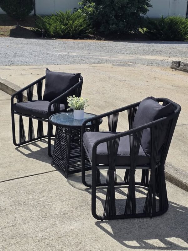 3-pc Outdoor Patio Chair & Table Set - Image 2