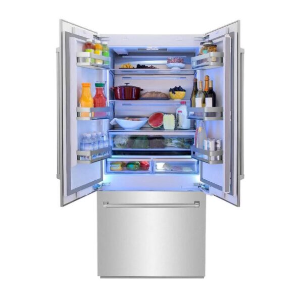 ZLINE 36" Panel Ready French Door Built-In Refrigerator - Image 8