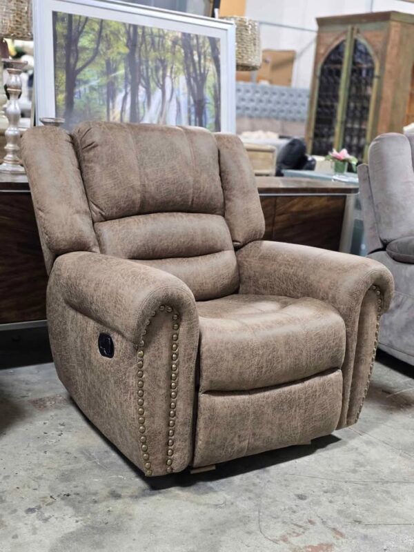 Brown Manual Rocker Recliner - Image 3