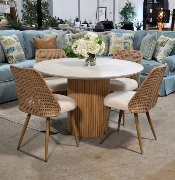 5-pc Round Dining Table Set - Image 4