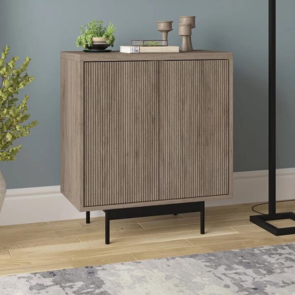 Grey 2-Door Accent Cabinet