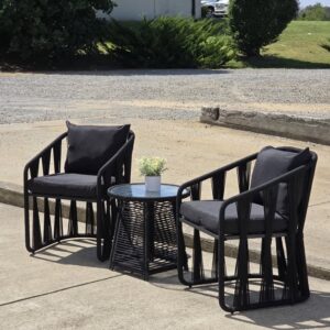 3-pc Outdoor Patio Chair & Table Set
