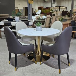 5-pc Round Dining Table Set