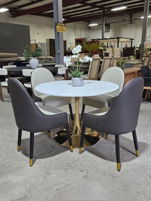 5-pc Round Dining Table Set