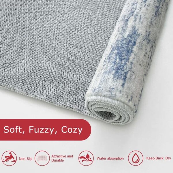 9' x 12' Abstract Machine Washable Rug - Image 3