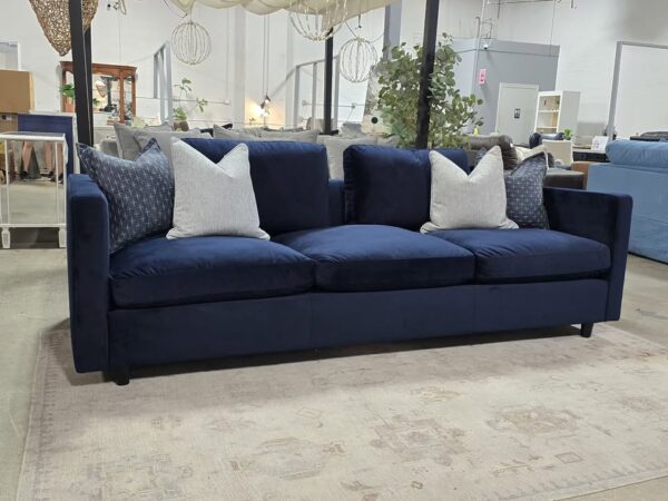 Navy Fleetwood 100" Sofa