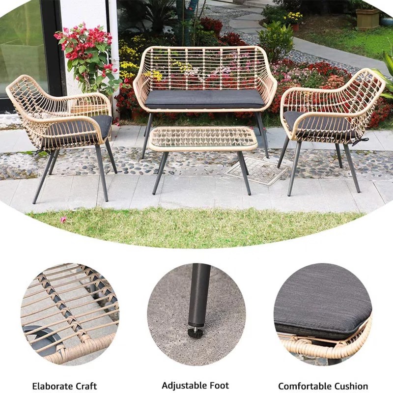 4-pc Outdoor Rattan Set - Image 3