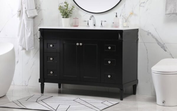Black 48" Bennett Bathroom Vanity