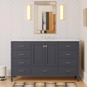 60" Marine Grey Single Bathroom Vanity