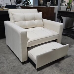 Cream Convertible Sleeper Chair