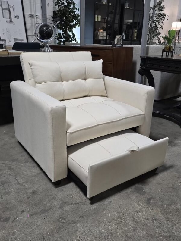 Cream Convertible Sleeper Chair