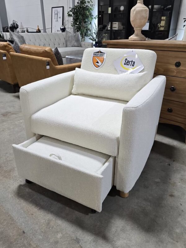 Serta Boucle Convertible Sleeper Chair
