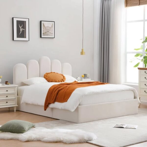 Queen Platform Lift Storage Bed