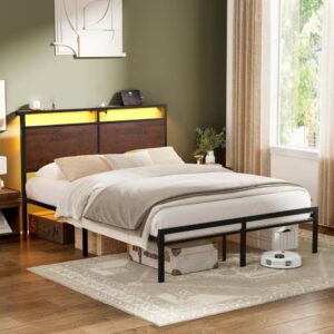 QUEEN Led Platform Bed