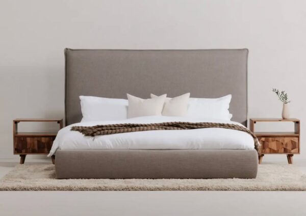 Moe's Luzon Queen Platform Bed Tall Headboard