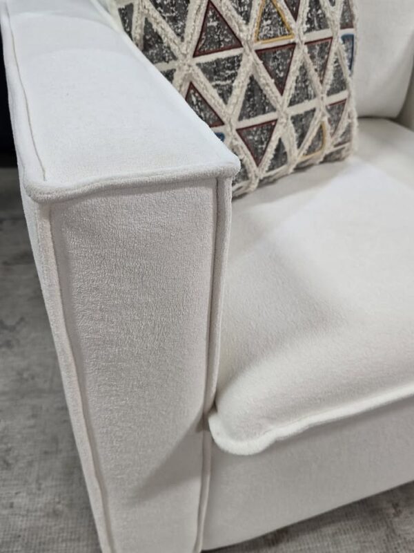 White Swivel Armchair - Image 4
