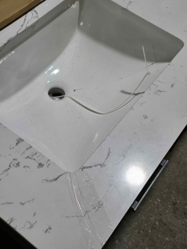 Grey 60" Double Bathroom Vanity - Image 6