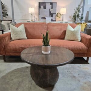 Burnt Orange Corduroy Sofa