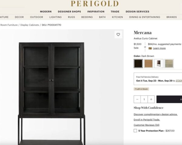 Mercana Arelius Display Cabinet - Image 6