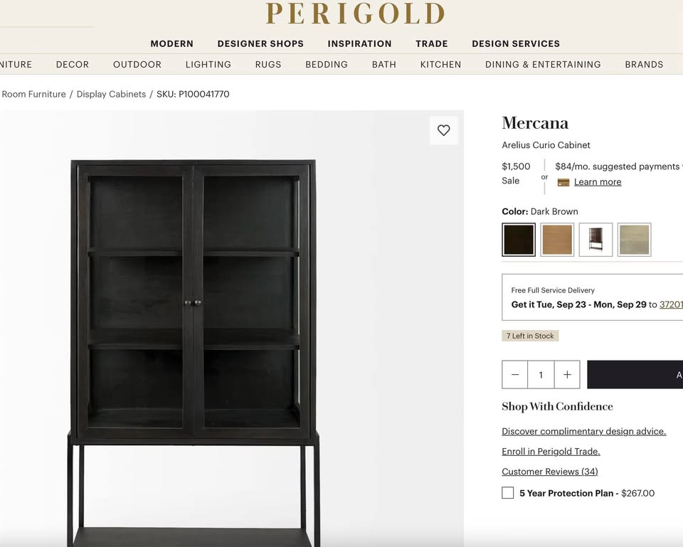 Mercana Arelius Display Cabinet - Image 6