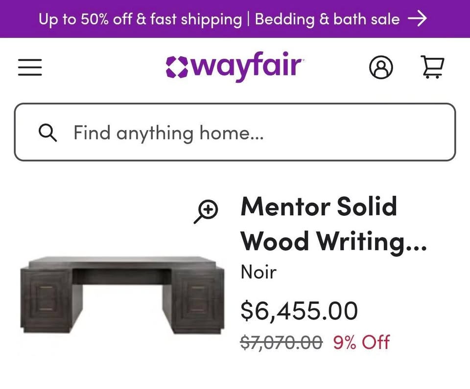 NOIR Mentor Solid Wood Desk - Image 8