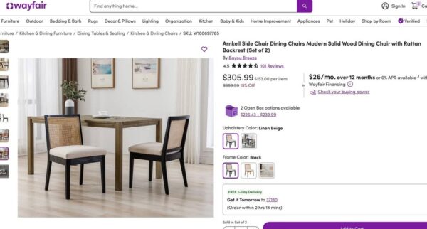 Set of 4 Arnkell Cane Dining Chairs - Image 8