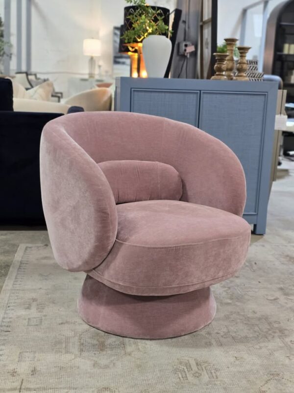 Dusty Rose Swivel Accent Chair - Image 2