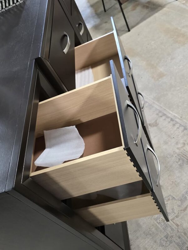 Brown 9 Drawer Dresser - Image 4