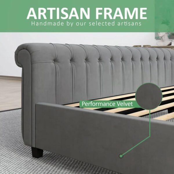 KING Dulane Tufted Platform Bed - Image 3