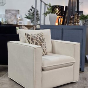 White Swivel Armchair