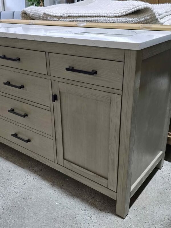 Grey 60" Double Bathroom Vanity - Image 4
