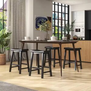 Set of 4 Saddle Counter Stools