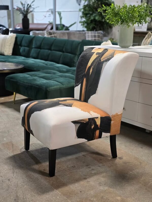 Geometric Slipper Accent Chair - Image 3