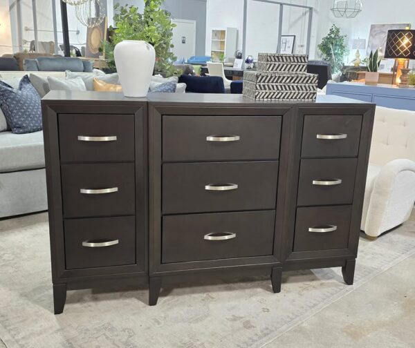 Brown 9 Drawer Dresser - Image 3