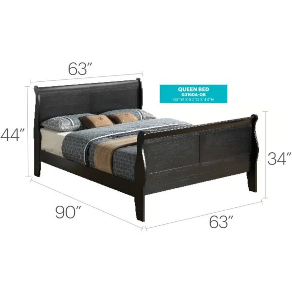 Queen Louis Phillipe Bed - Image 3