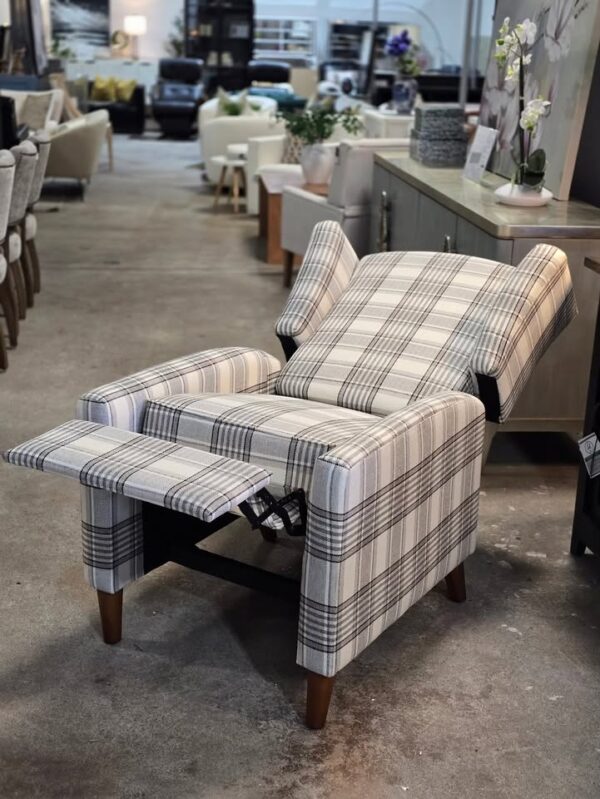 Plaid Pushback Recliner - Image 3