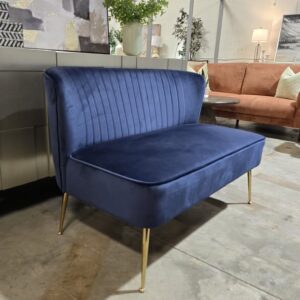 Kenisha Channel Velvet Loveseat