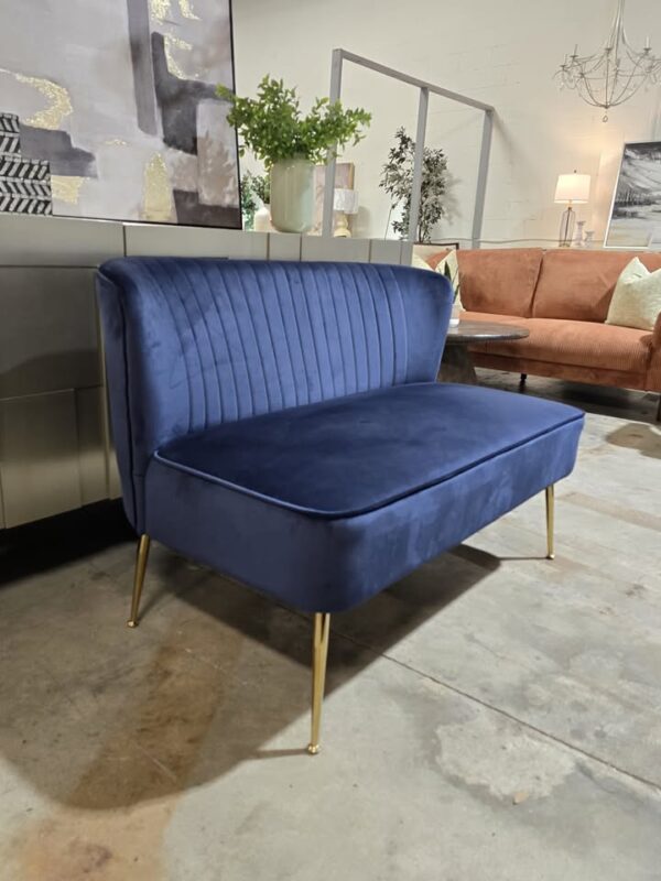 Kenisha Channel Velvet Loveseat