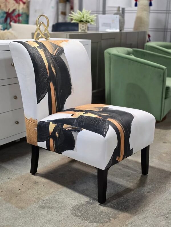 Geometric Slipper Accent Chair
