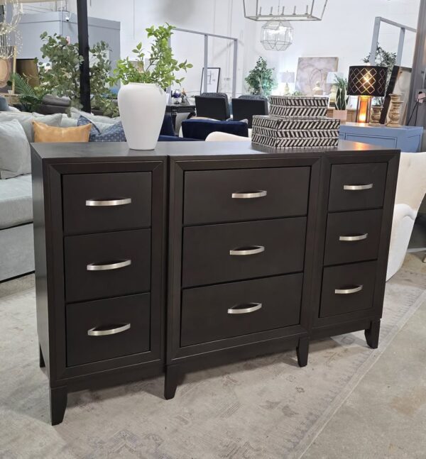 Brown 9 Drawer Dresser - Image 2