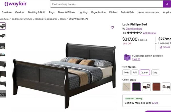 Queen Louis Phillipe Bed - Image 2