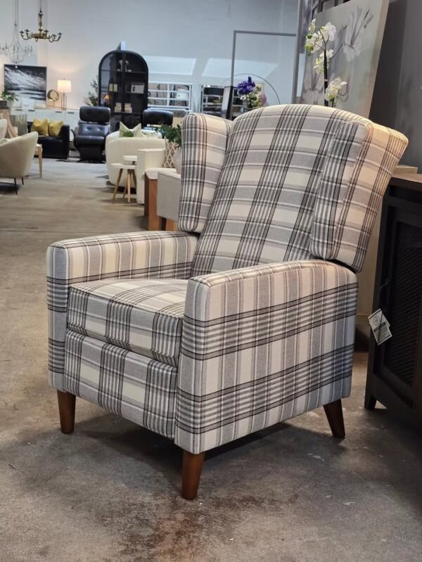 Plaid Pushback Recliner - Image 2