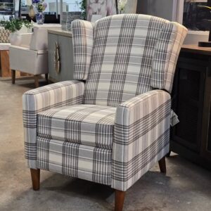 Plaid Pushback Recliner