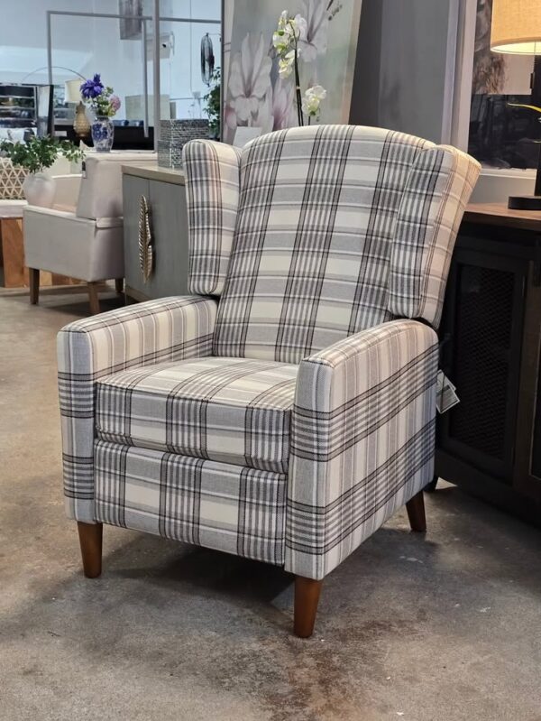 Plaid Pushback Recliner
