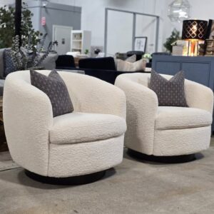Set of 2 Marcy Swivel Barrel Chairs