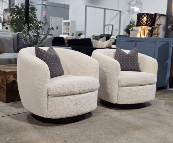 Set of 2 Marcy Swivel Barrel Chairs