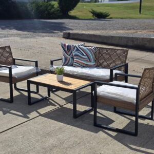 4-pc Outdoor Patio Lounge Set