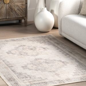 5'x8' Nuloom Distressed Reversible & Washable Rug