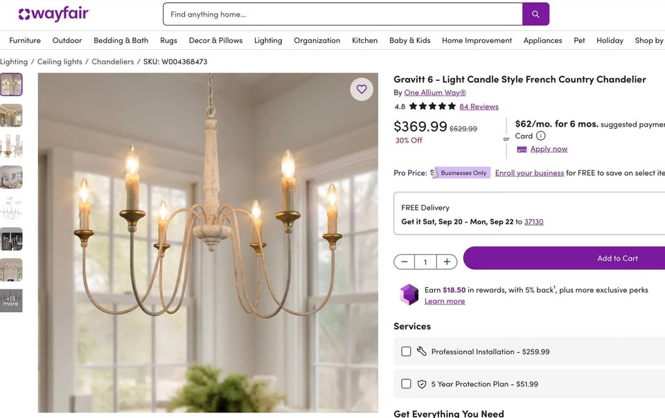 Gravitt 6 - Light French Country Chandelier - Image 2